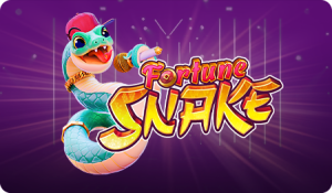 Tela inicial do jogo Fortune Snake com serpente dourada